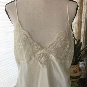 Satin and lace slip
